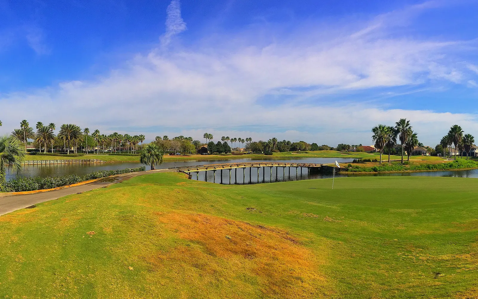The 15th green at Stoneybrook West Golf Club in Winter Garden