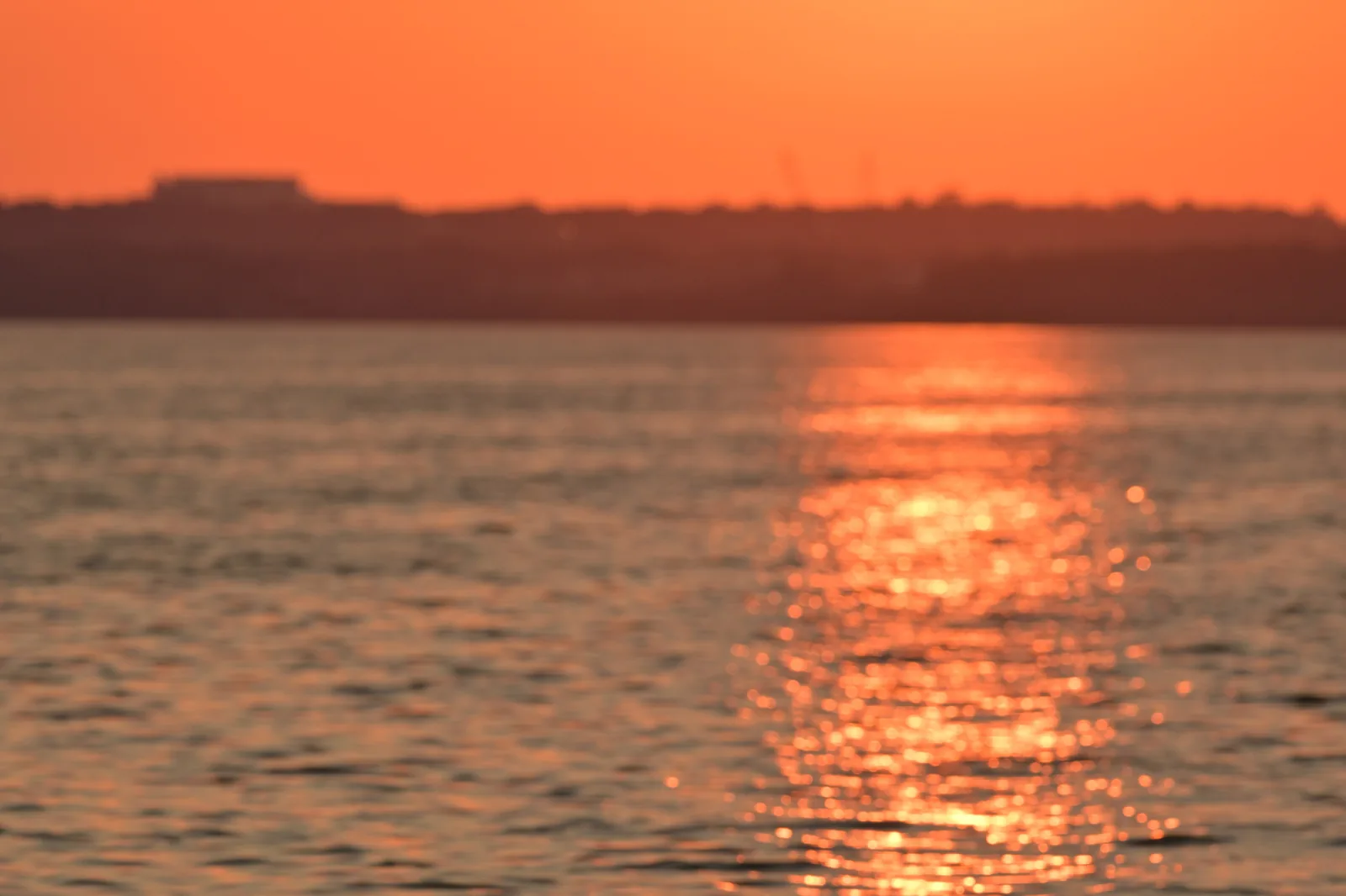 Sunset over Lake Apopka from Newton Park in Winter Garden, north of Horizon West
