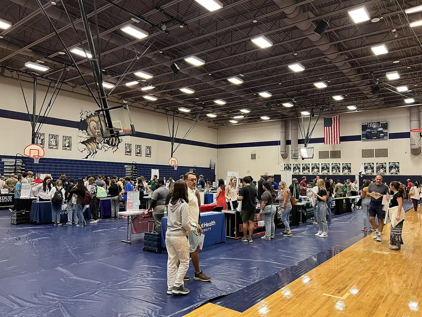 A college fair for Orange County Public Schools families in the gym at Windermere High School, which sits just east of Horizon West