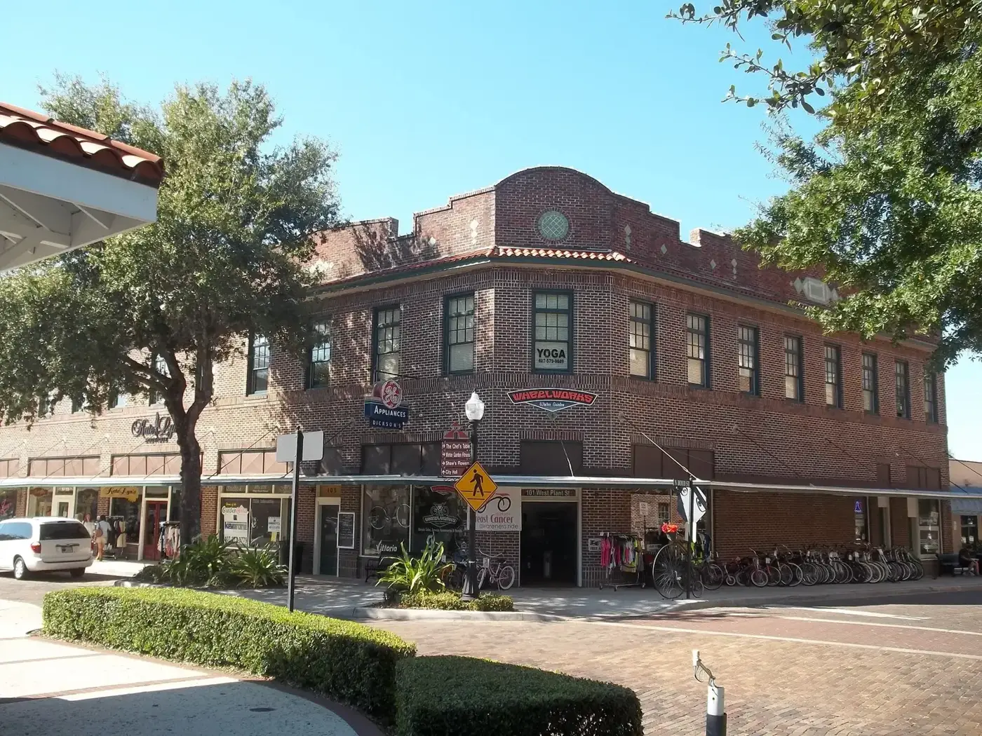 Shops on Plant Street in historic downtown Winter Garden, a few miles north of Horizon West.